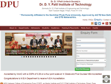 Tablet Screenshot of engg.dypvp.edu.in